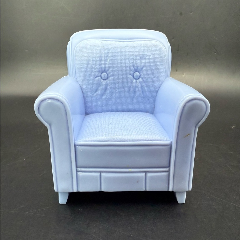 FISHER PRICE Loving Family Dollhouse BLUE STUFFED CHAIR Twin Time Living Room
